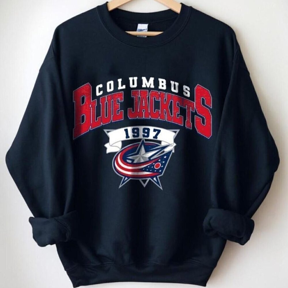 Columbus Blue Jackets 1997 NHL Hockey Retro Fan Sweatshirt